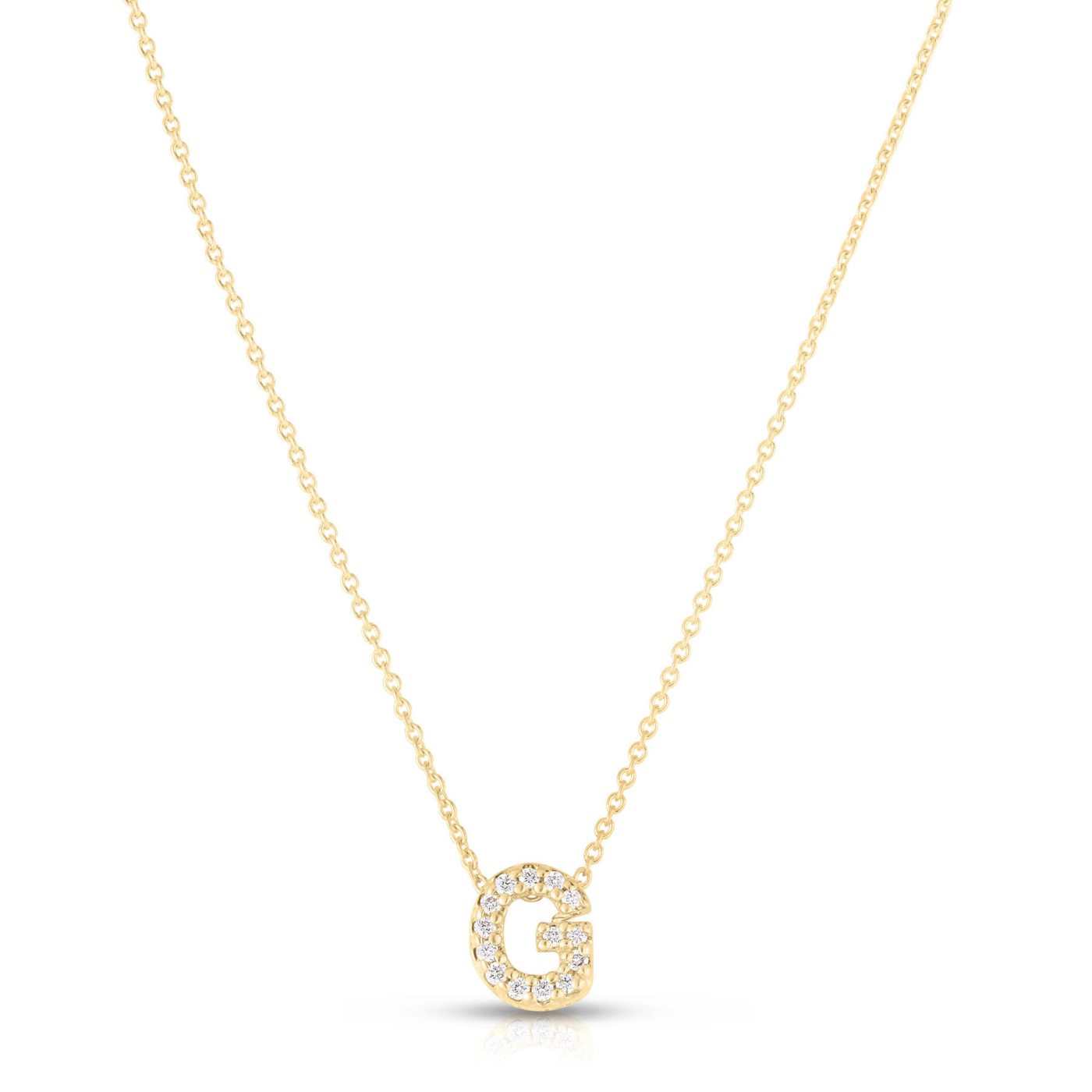 Diamond Love Letter Pendant "G" | 0.06tw
