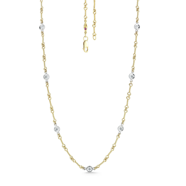 Diamond Dogbone Necklace | .28tw