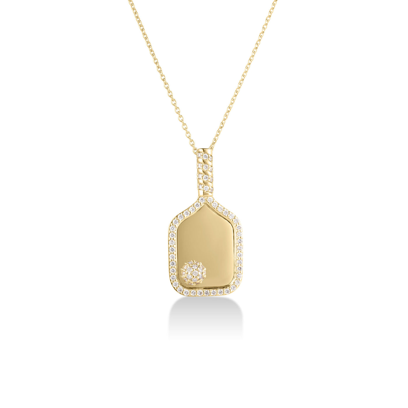 Diamond Pickleball Paddle Pendant | .23tw