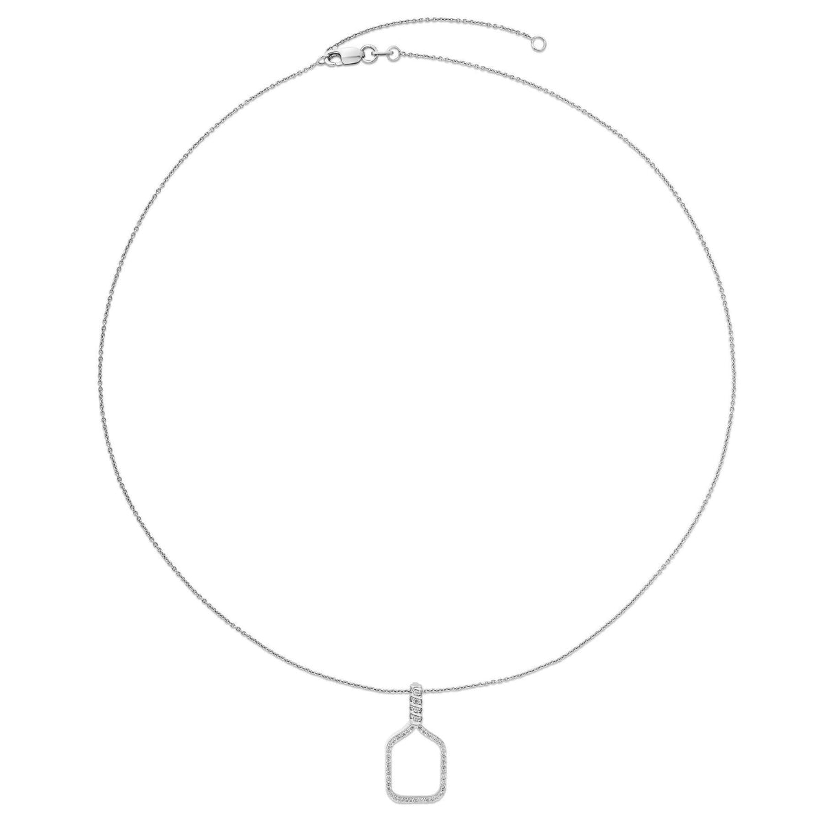 Diamond Pickleball Paddle Frame Pendant | .16tw