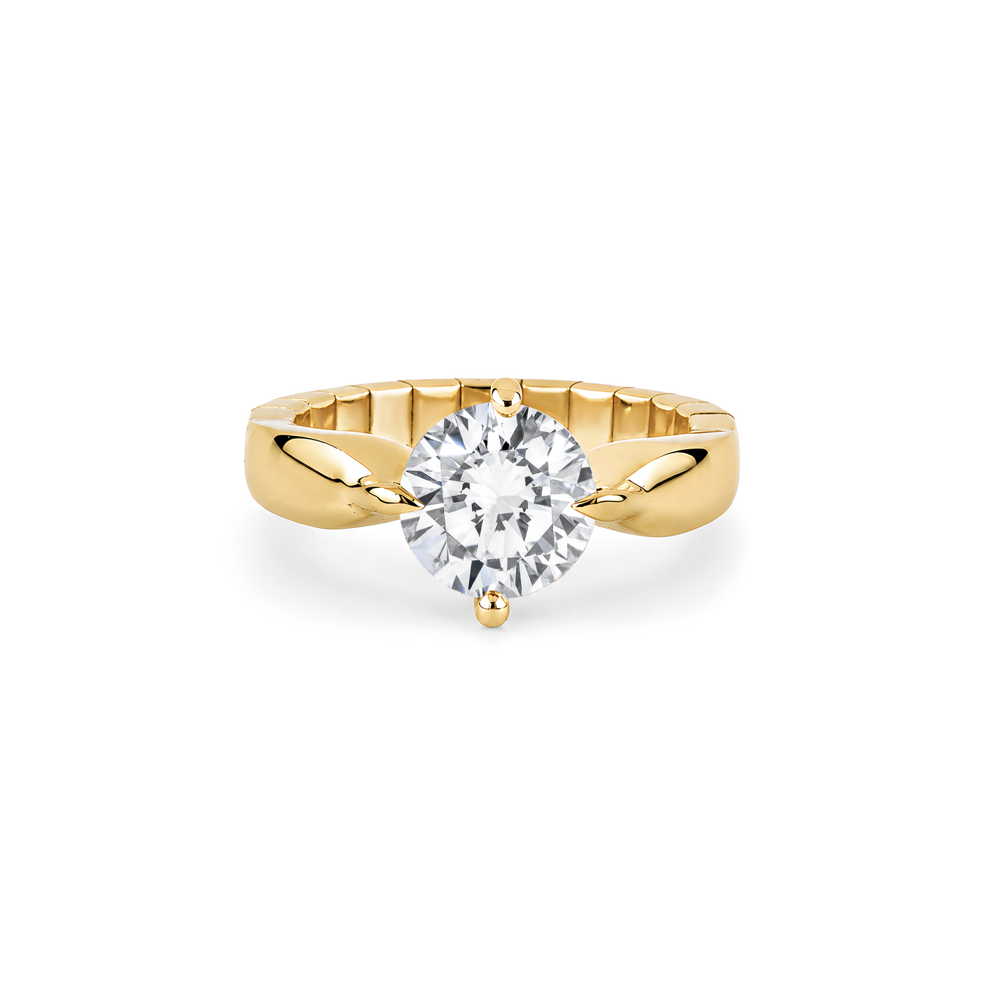 Round Brilliant Diamond Stretch Solitaire Ring | 2.13ct