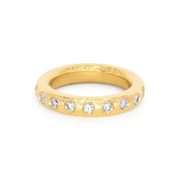 Hammered Diamond Band