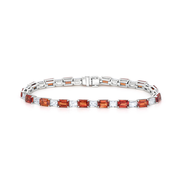 Orange Sapphire & Diamond Bracelet | 27.31tw