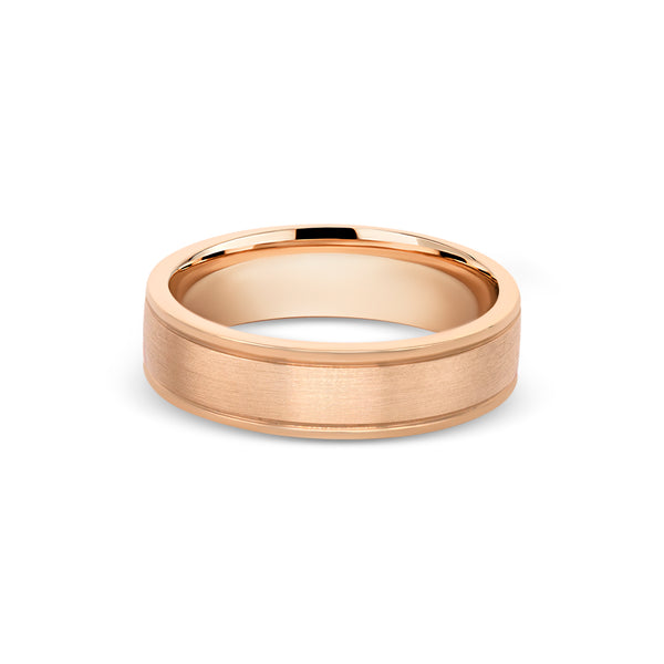 Grooved Satin Center Band with Polished Edges