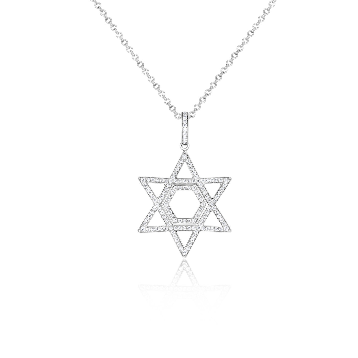 Diamond Star of David Pendant
