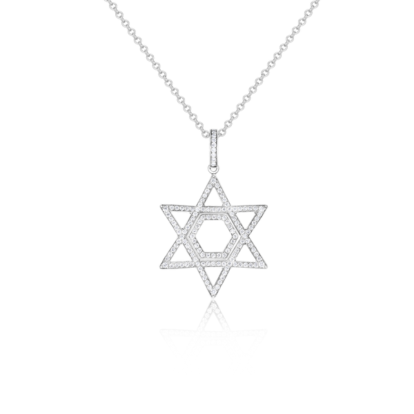 Diamond Star of David Pendant