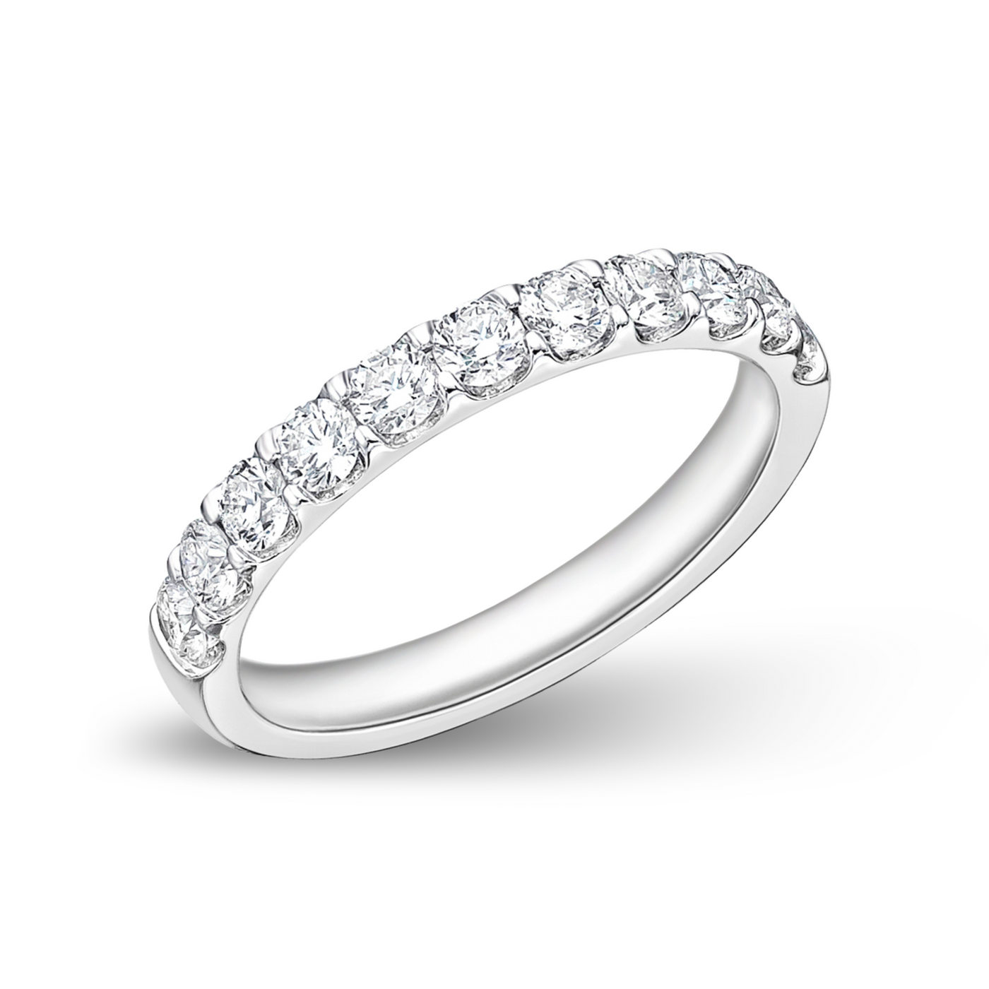 Round Diamond Half Eternity Band | .81tw