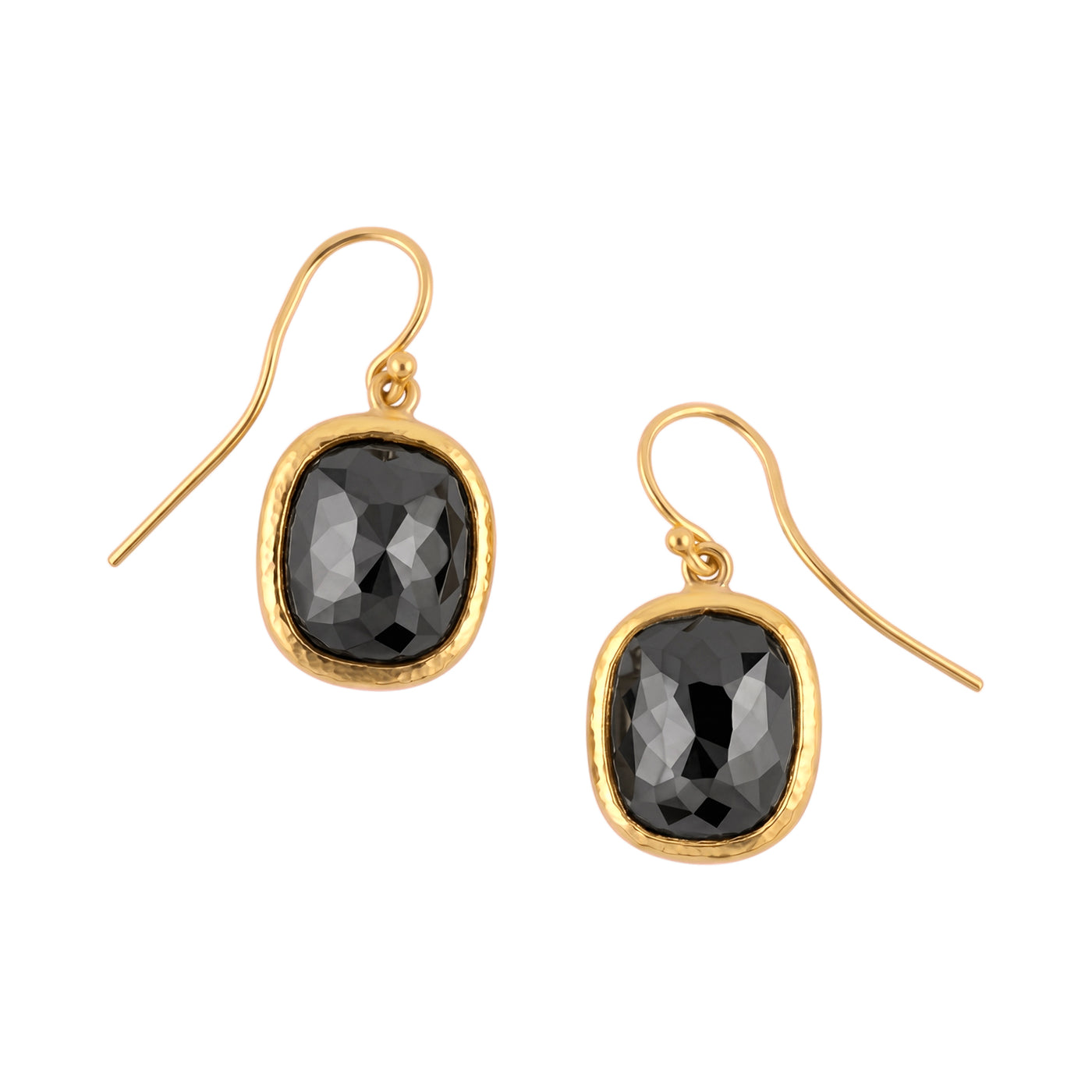 Cushion Cut Black Diamond Drop Earrings | 14.20tw