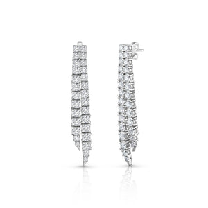 Two Row Diamond Drop Earrings | 4.57tw