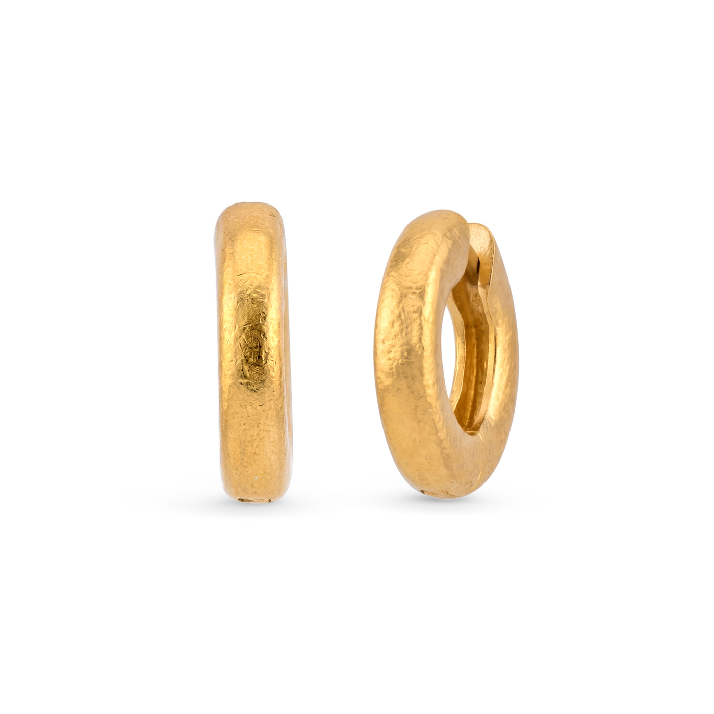 Large Sculpted Gold Hoop Earrings