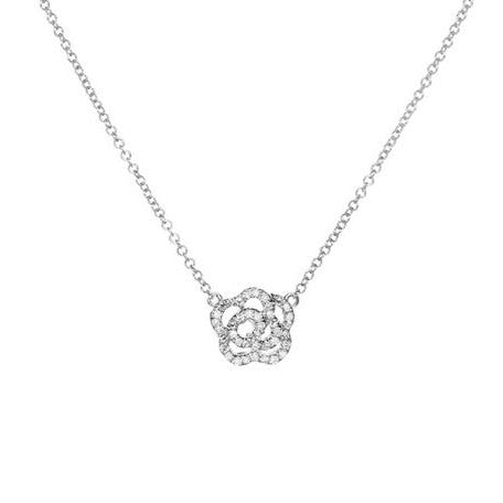 Diamond Rose Necklace