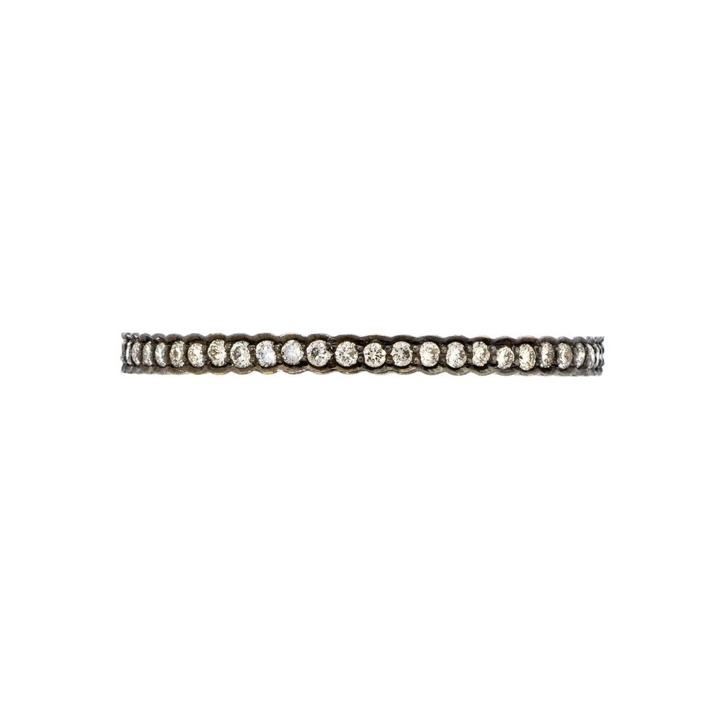 Scallop Black Rhodium Band