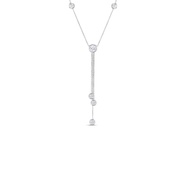 Diamond Bezel Set Drop Pendant