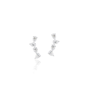 Pear Shape Diamond Ear Climbers | 2.42tw