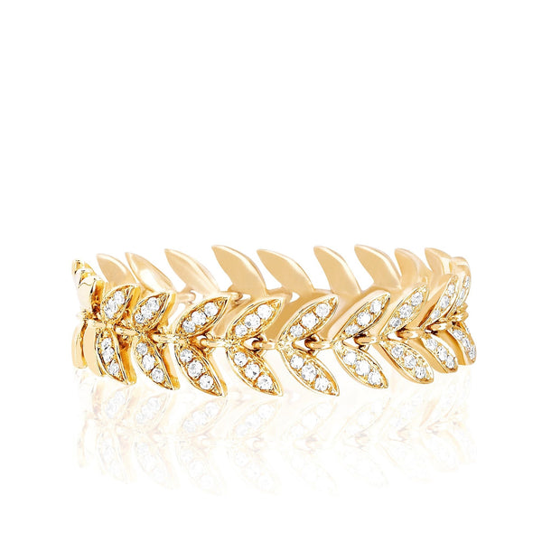Diamond Leaf Ring