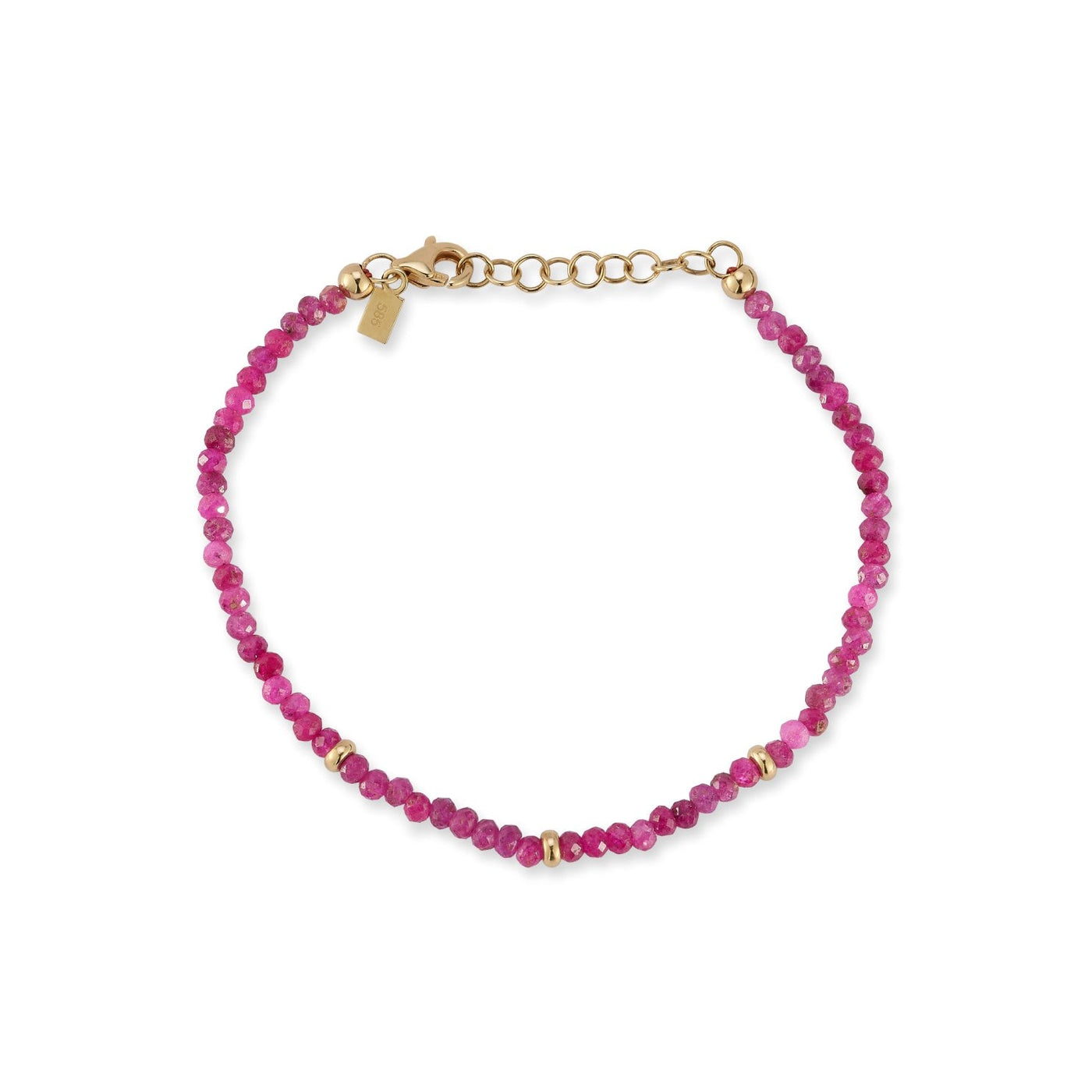 Ruby Bead Bracelet