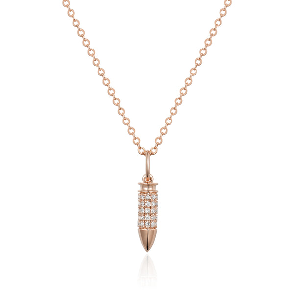 Diamond Pavé Bullet Pendant