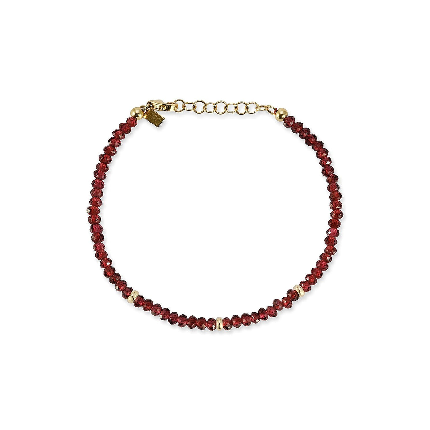 Garnet Bead Bracelet