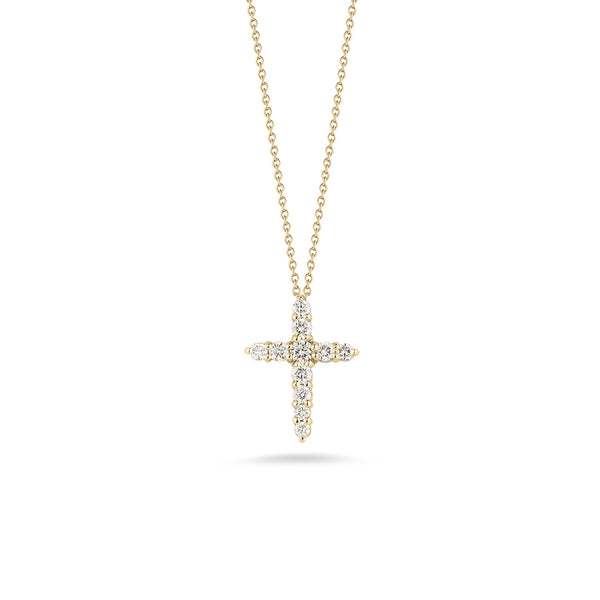 Diamond Tapered Cross Necklace