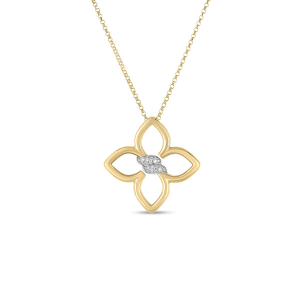 Small Diamond Flower Pendant