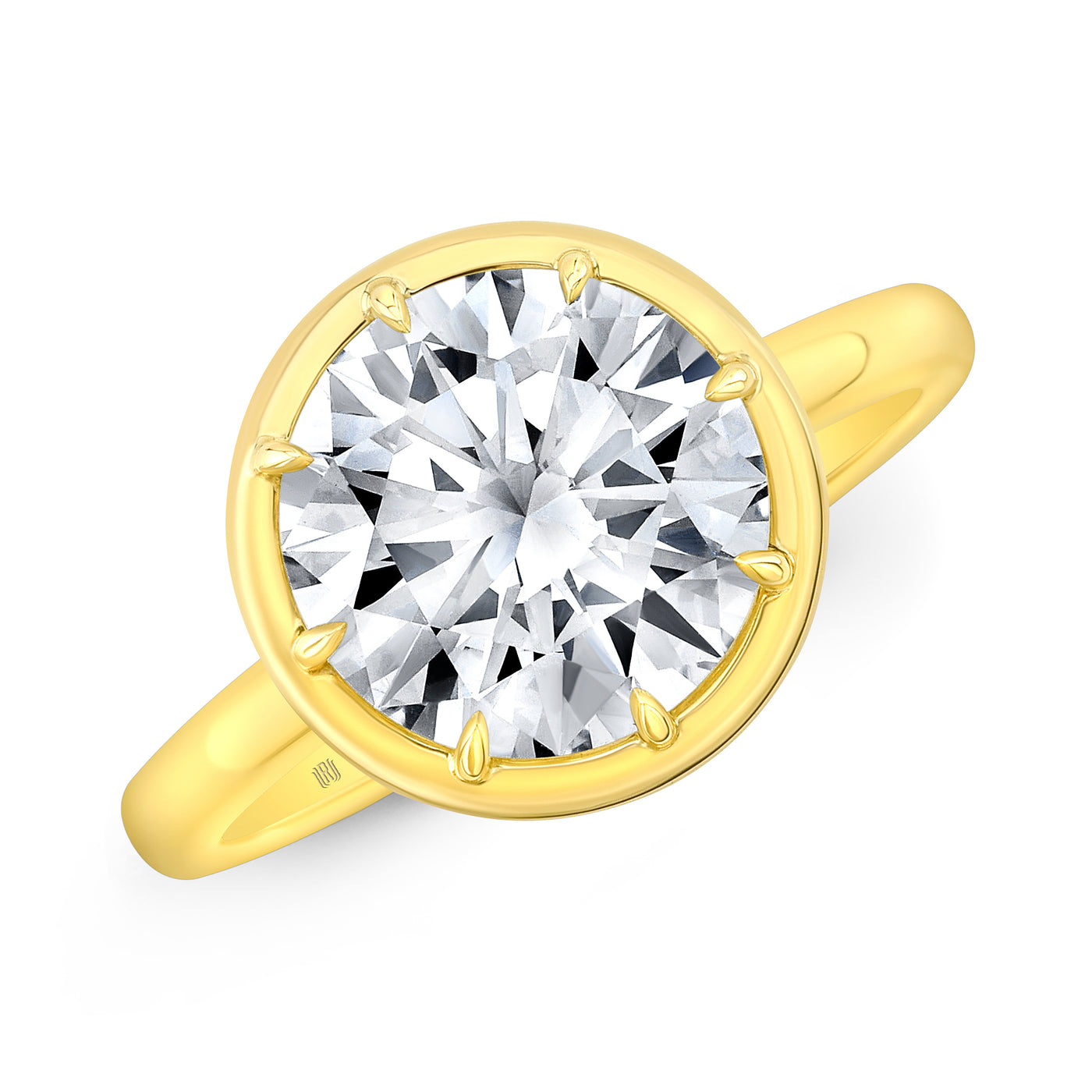 Bezel Set Solitaire Diamond Ring | 2.30ct