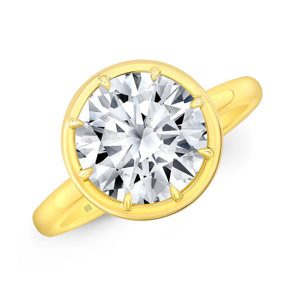 Bezel Set Solitaire Diamond Ring | 2.30ct