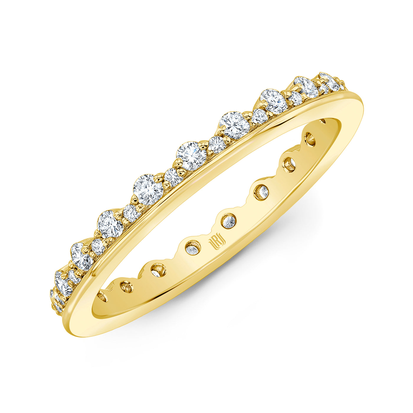 Offset Diamond Shadow Band | .56tw