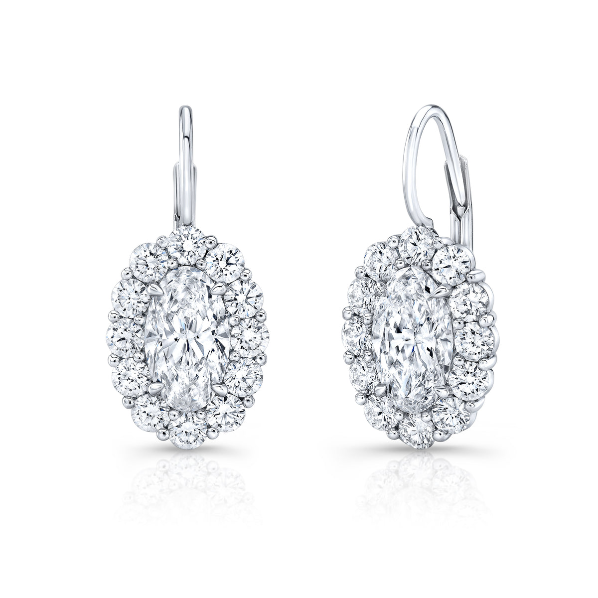 Moval Cluster Diamond Earrings