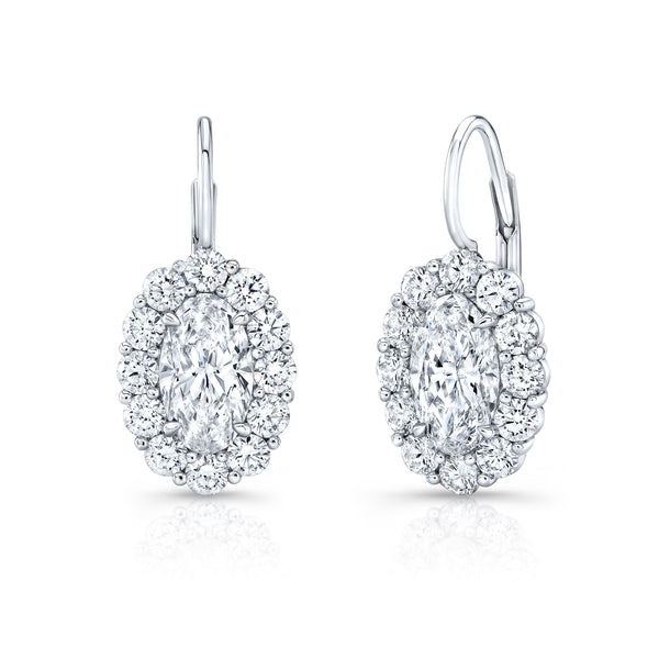 Moval Cluster Diamond Earrings