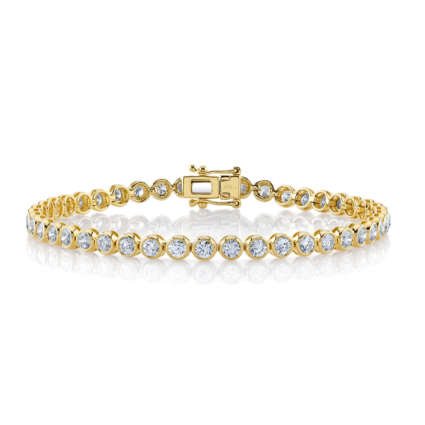 Bezel Set Diamond Tennis Bracelet | 3.53tw