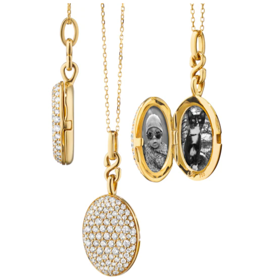 Oval Diamond Pavé Locket