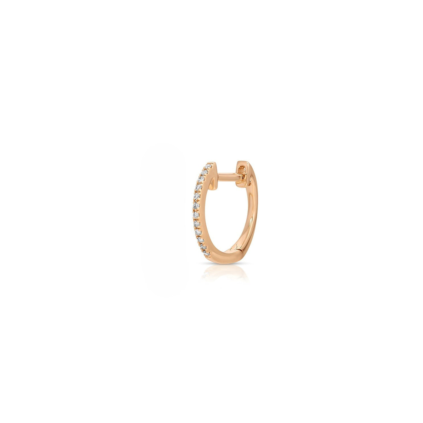Single Diamond Huggie Earring