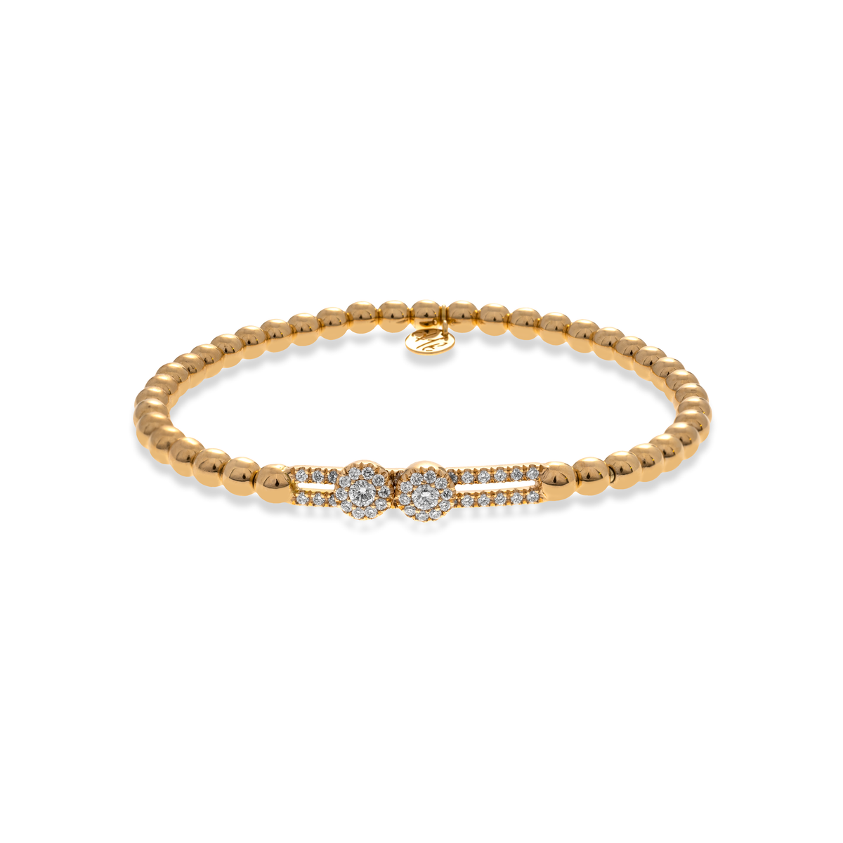 Diamond Flower Bar Stretch Bracelet | .51tw
