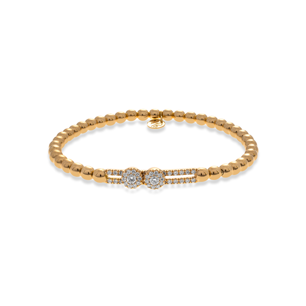 Diamond Flower Bar Stretch Bracelet | .51tw