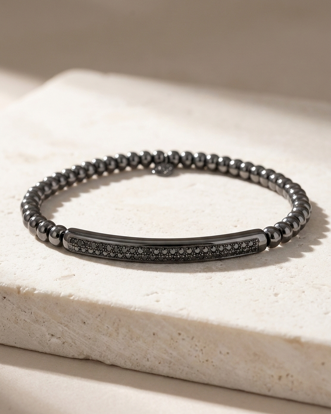 Black Diamond Bar Stretch Bracelet | .60tw