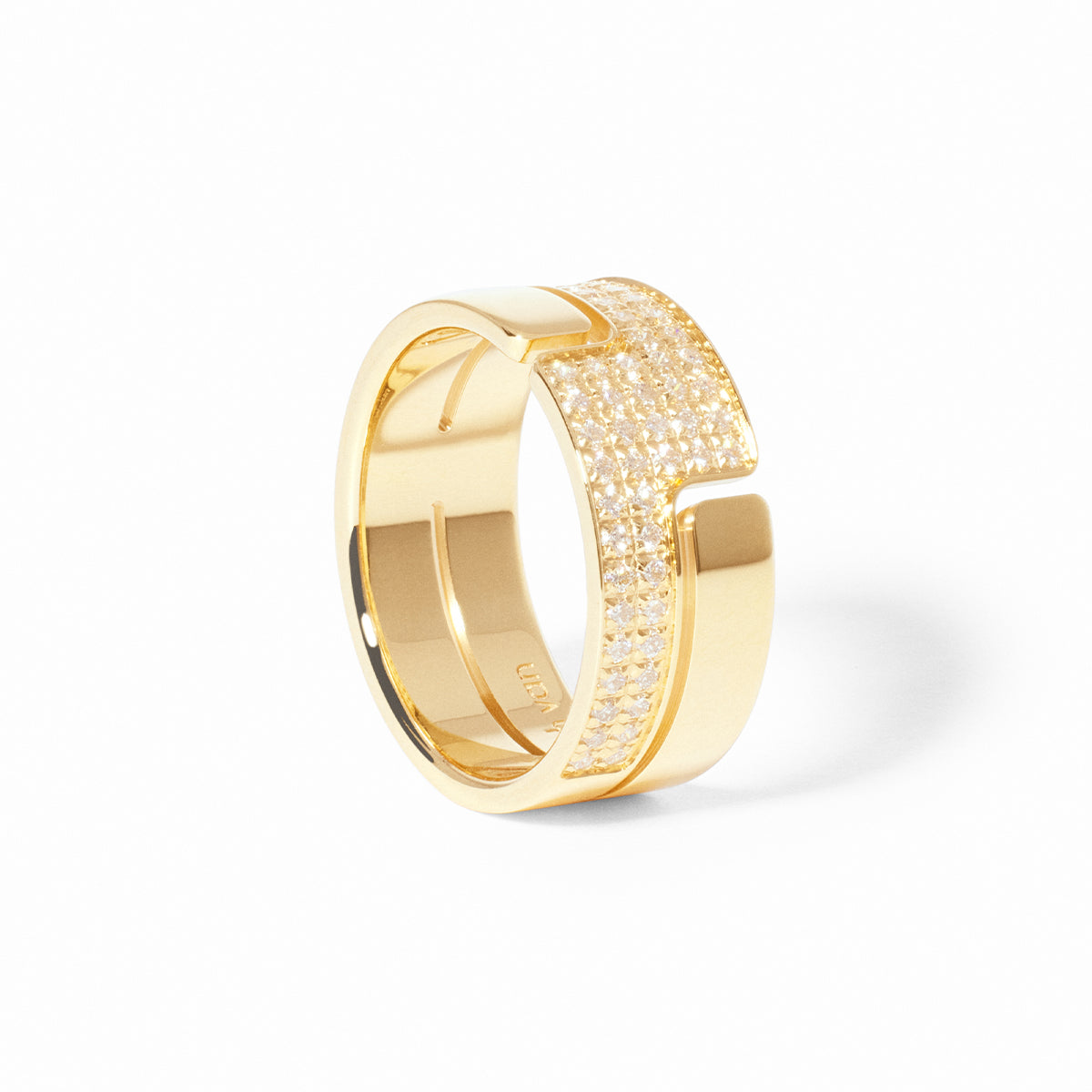 70's Medium Pavé Diamond Cut Out Band | .44tw
