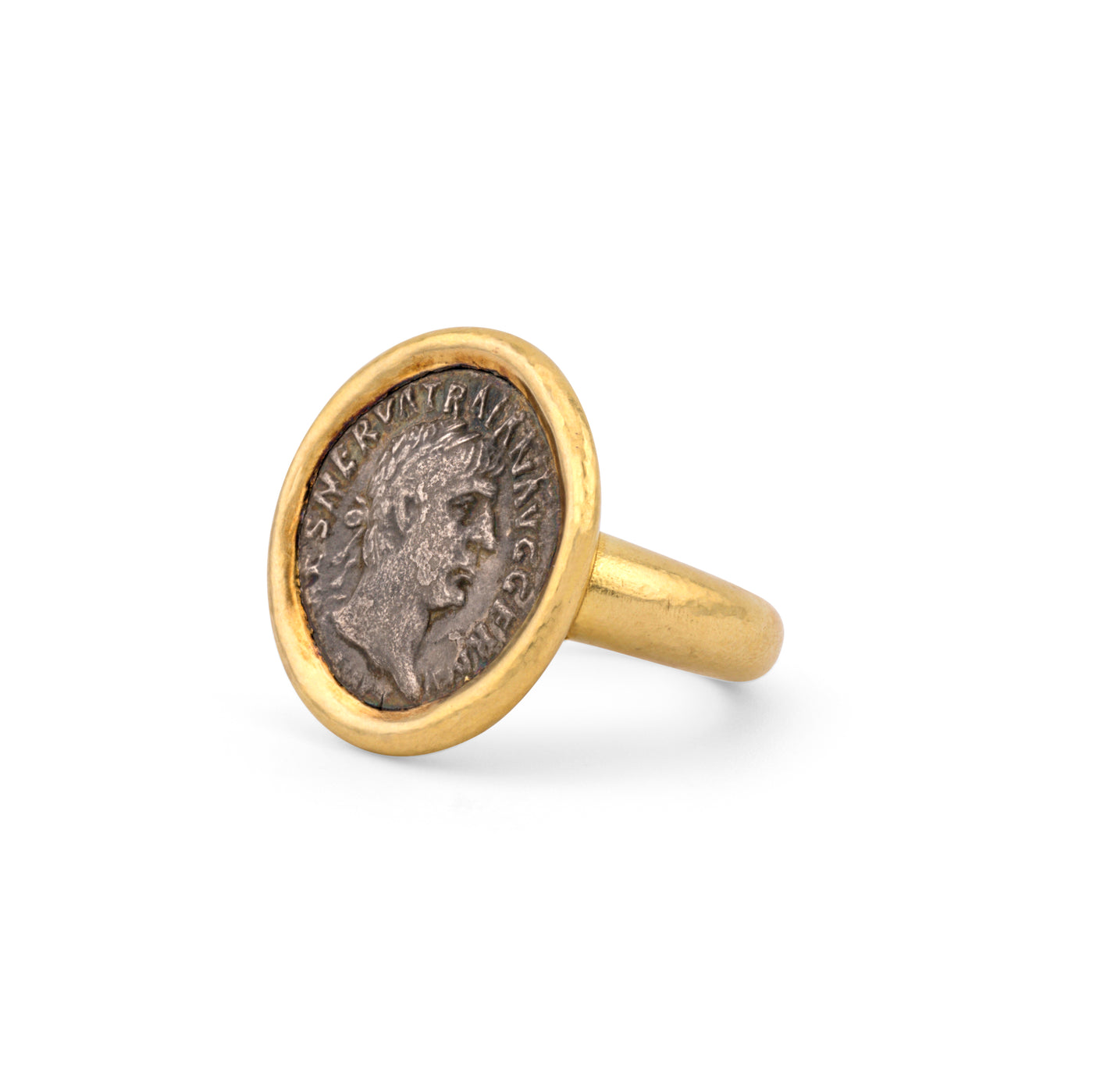 Ancient Roman Silver Coin Ring