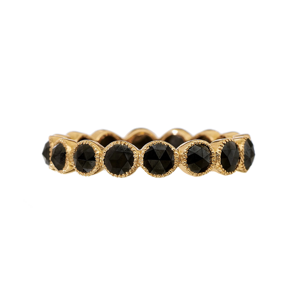 Bezel Set Black Diamond Band | 2.11tw