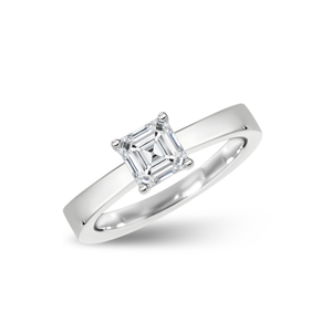 Square Emerald Cut Diamond Solitaire Ring | 1.01ct