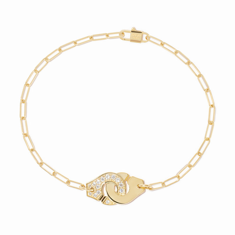 Small Menottes Diamond Pavé Chain Bracelet | 0.15tw