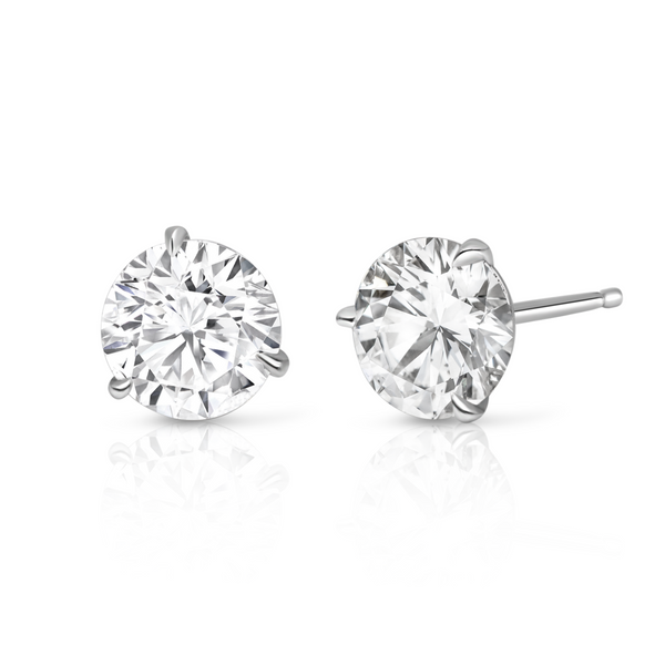 Round Diamond Stud Earrings | 0.60tw