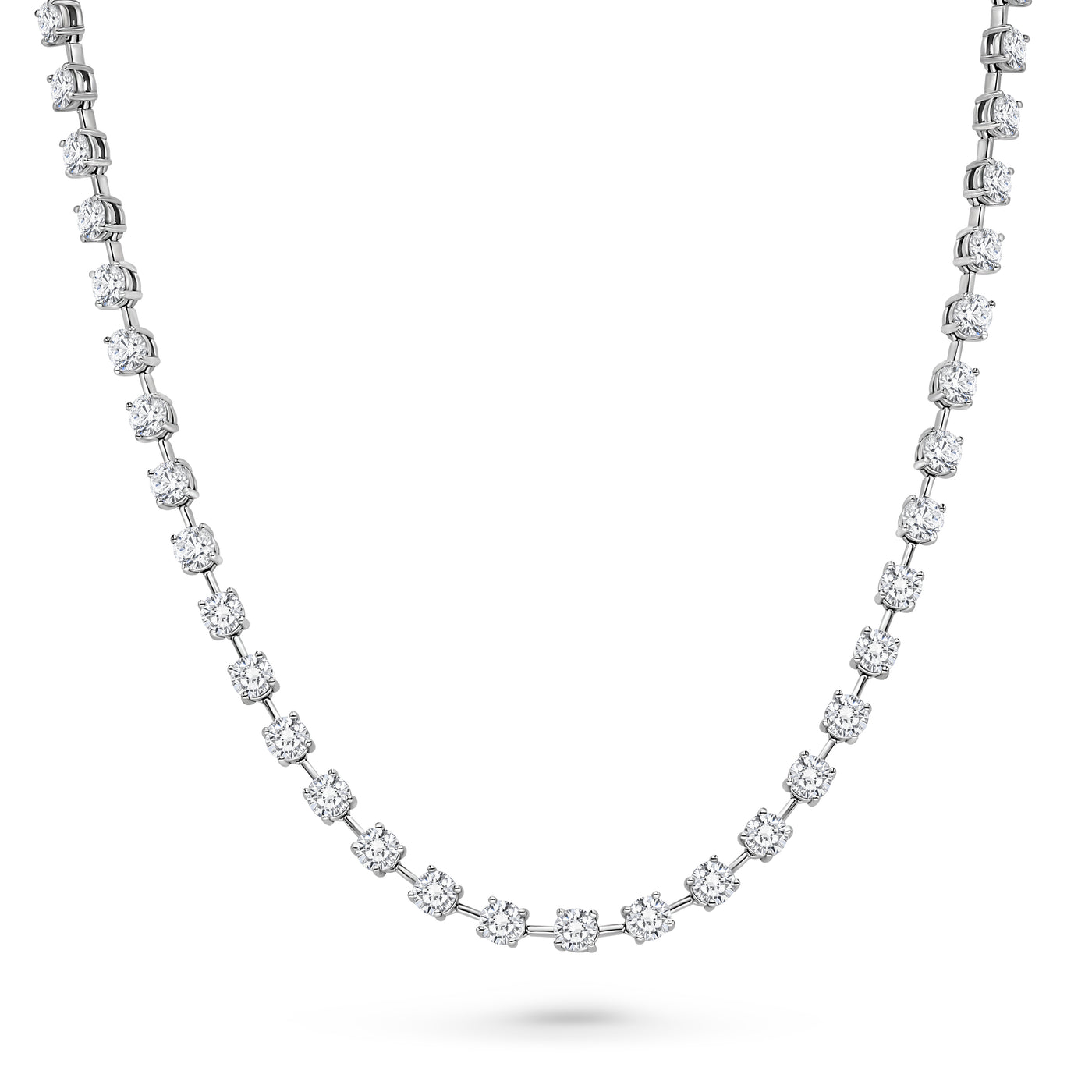 Round Diamond Bar Necklace | 12.07tw
