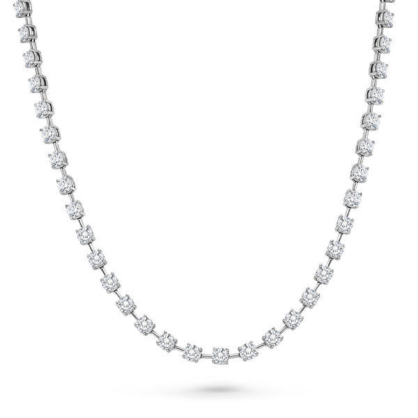 Round Diamond Bar Necklace | 12.07tw