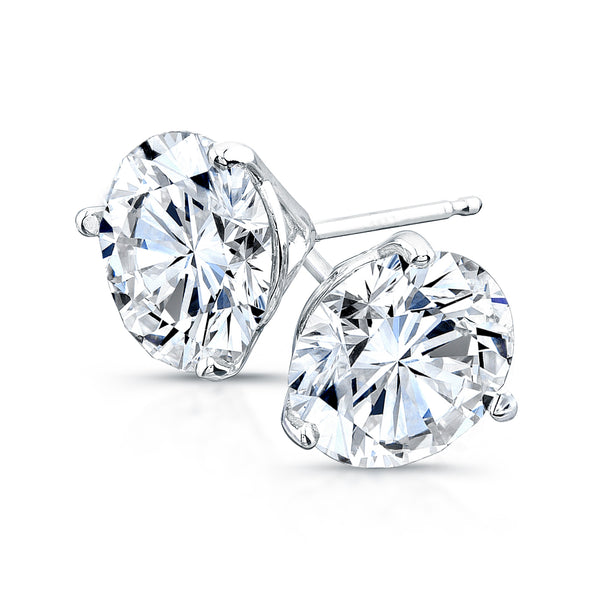 Round Brilliant Diamond Stud Earrings | .41tw