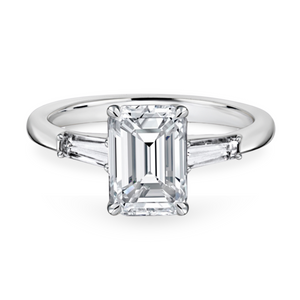 Emerald Cut & Side Stones Diamond Ring | 2.70tw