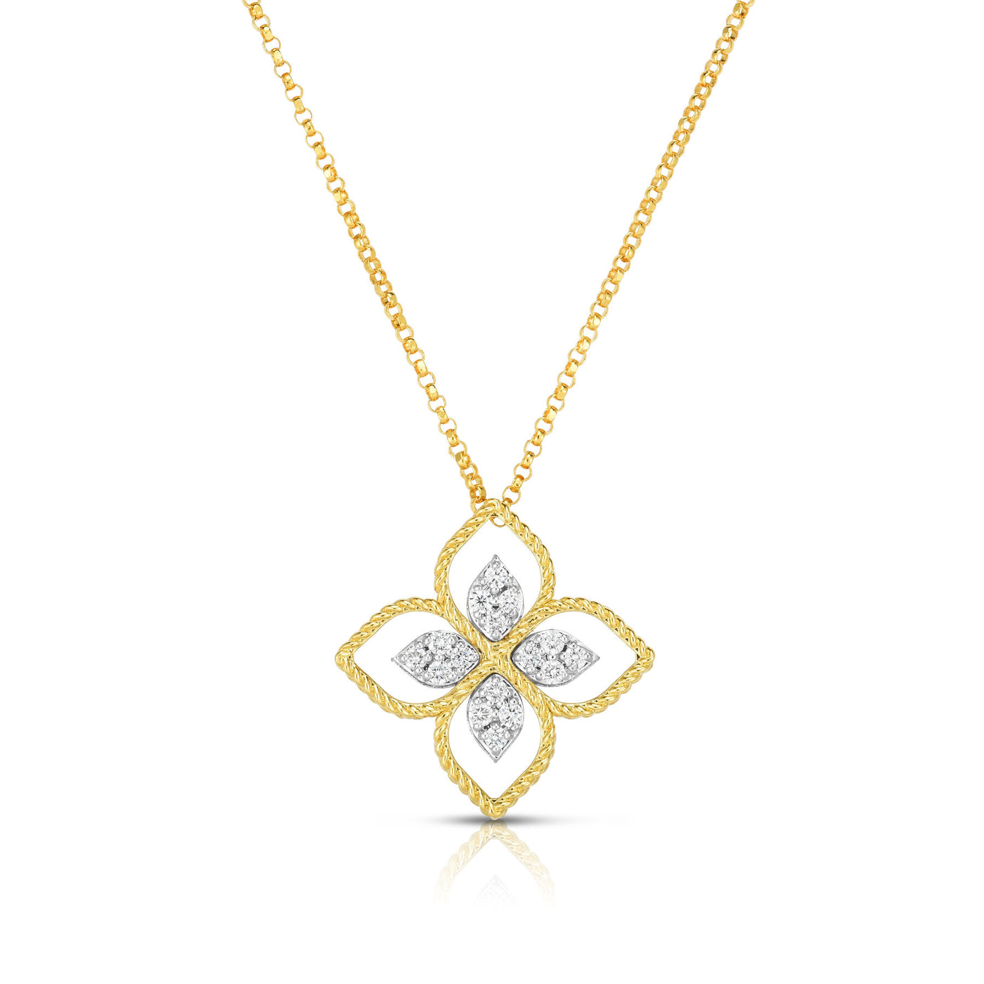 Principessa Large Diamond Flower Necklace