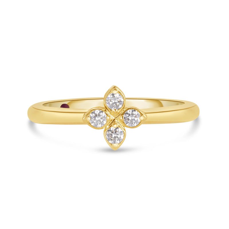 Diamond Flower Ring | 0.08tw