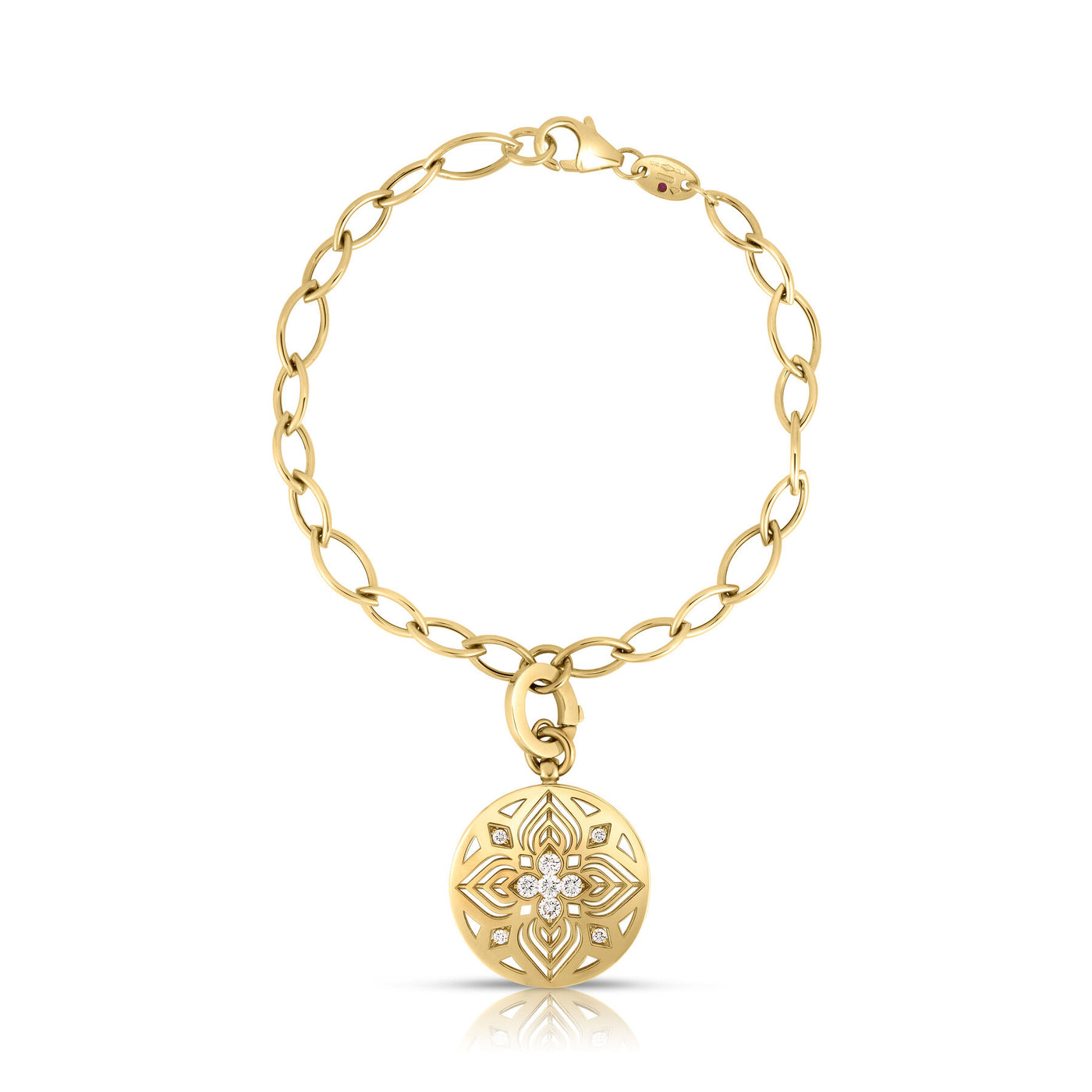 Arabesque Diamond Flower Medallion Bracelet