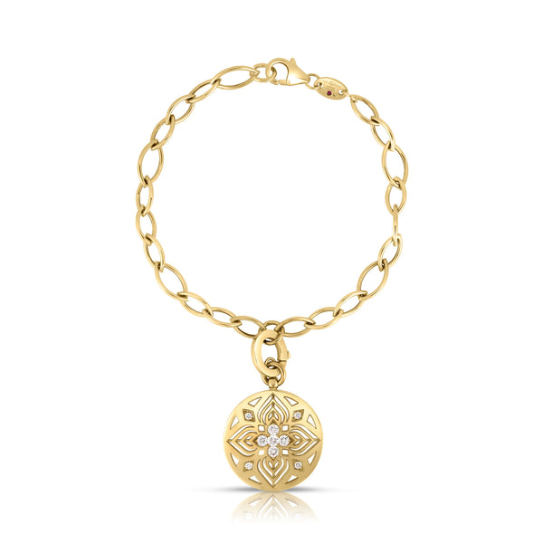 Arabesque Diamond Flower Medallion Bracelet