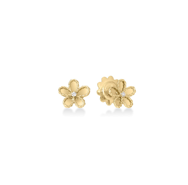 Jasmine Diamond Tiny Flower Stud Earrings | .03tw